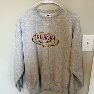 Vintage Jerzees Gray Oklahoma Sooners Sweater